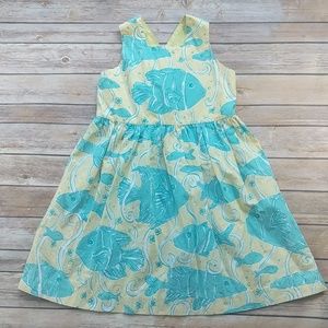 Lily Pulitzer Yellow Fish Print Dress 6X